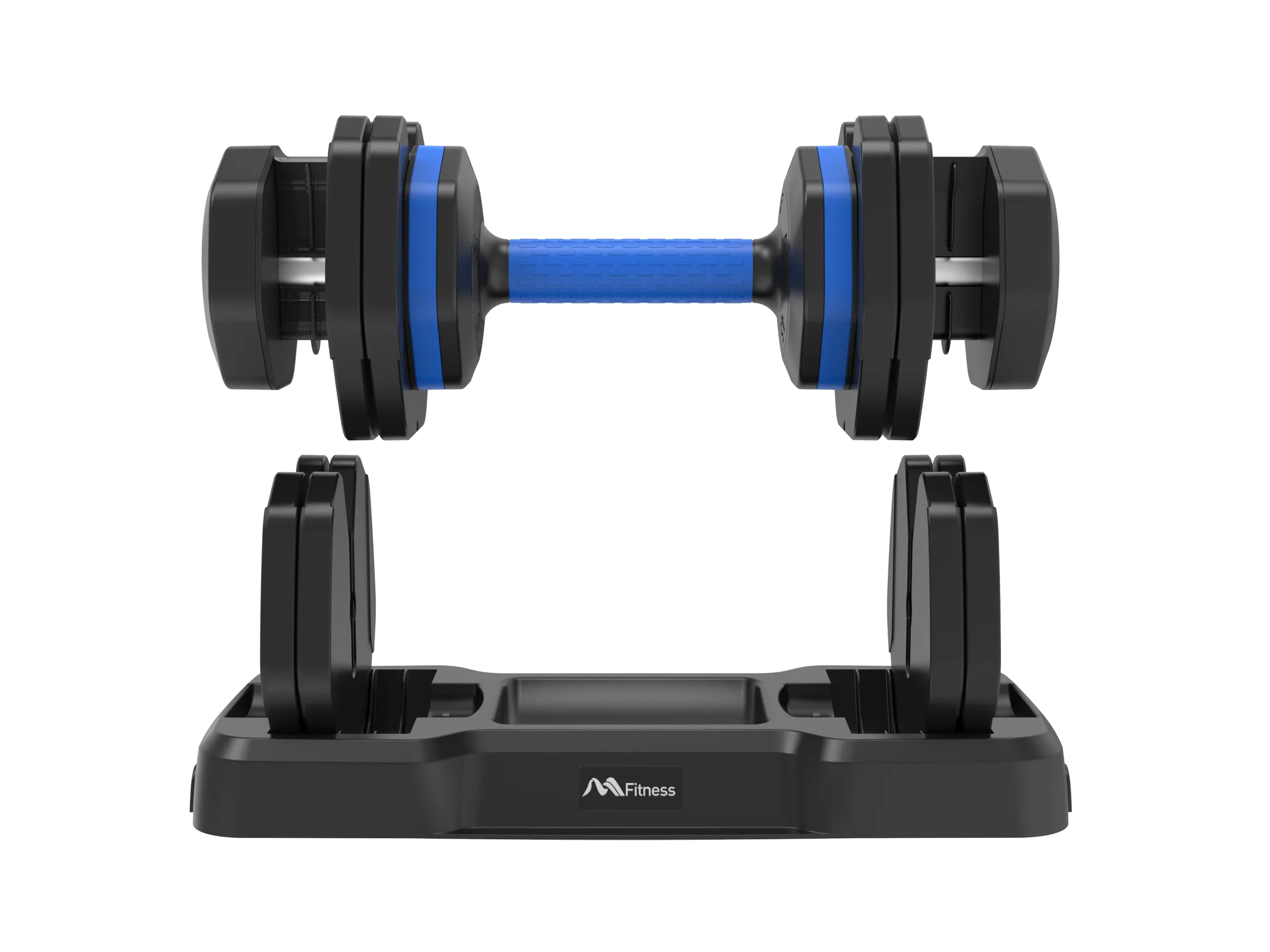 Adjustable Dumbbell - 55lb x2 Dumbbell Set of 2 with Anti-Slip Handle, Fast Adjust Weight by Turning Handle with Tray, Exercise Fitness Dumbbell Suitable for Full Body Workout