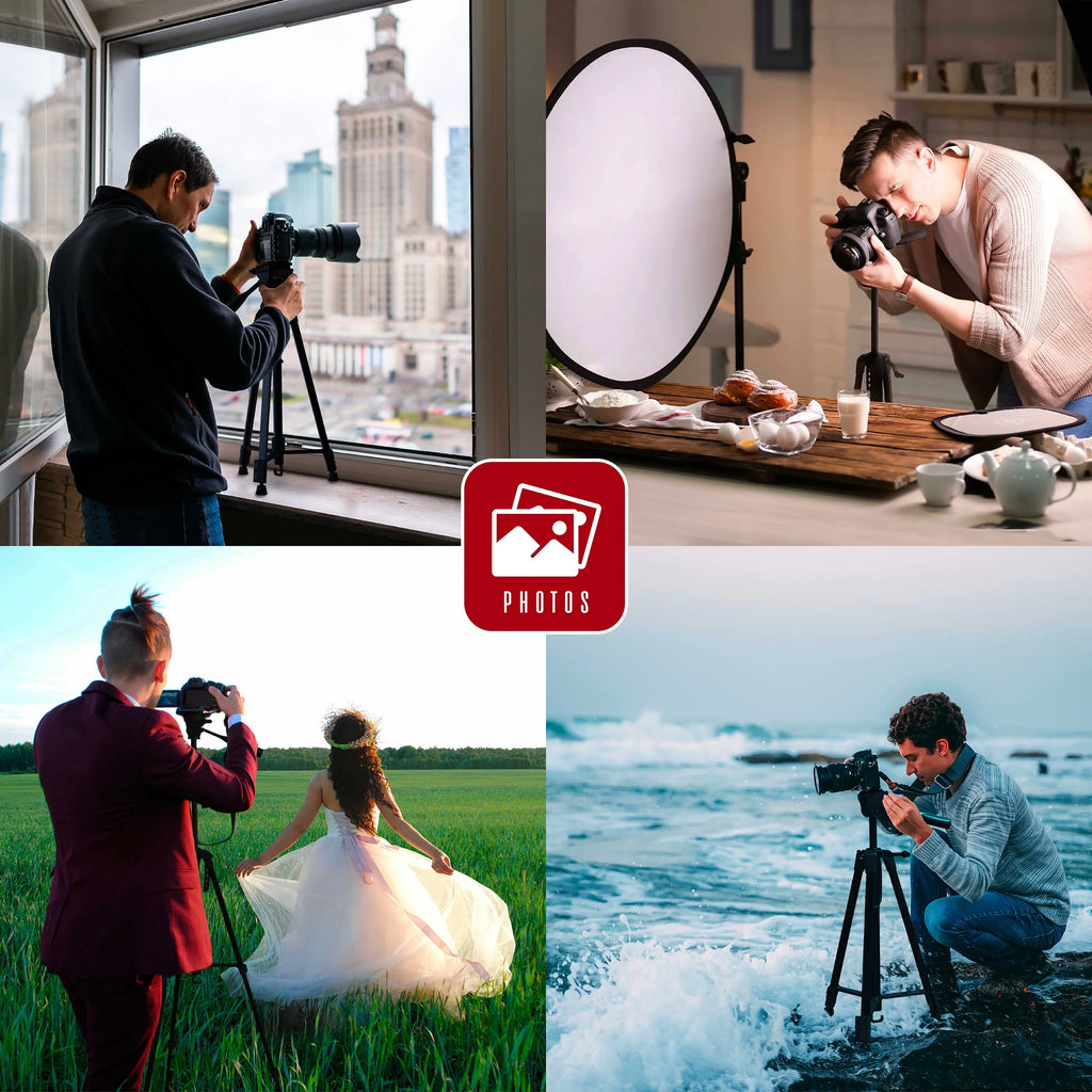 On Air Pro Stand - Lightweight 57” Aluminum Tripod W/ Carry Bag & Mounting Screws for Phone/Camera