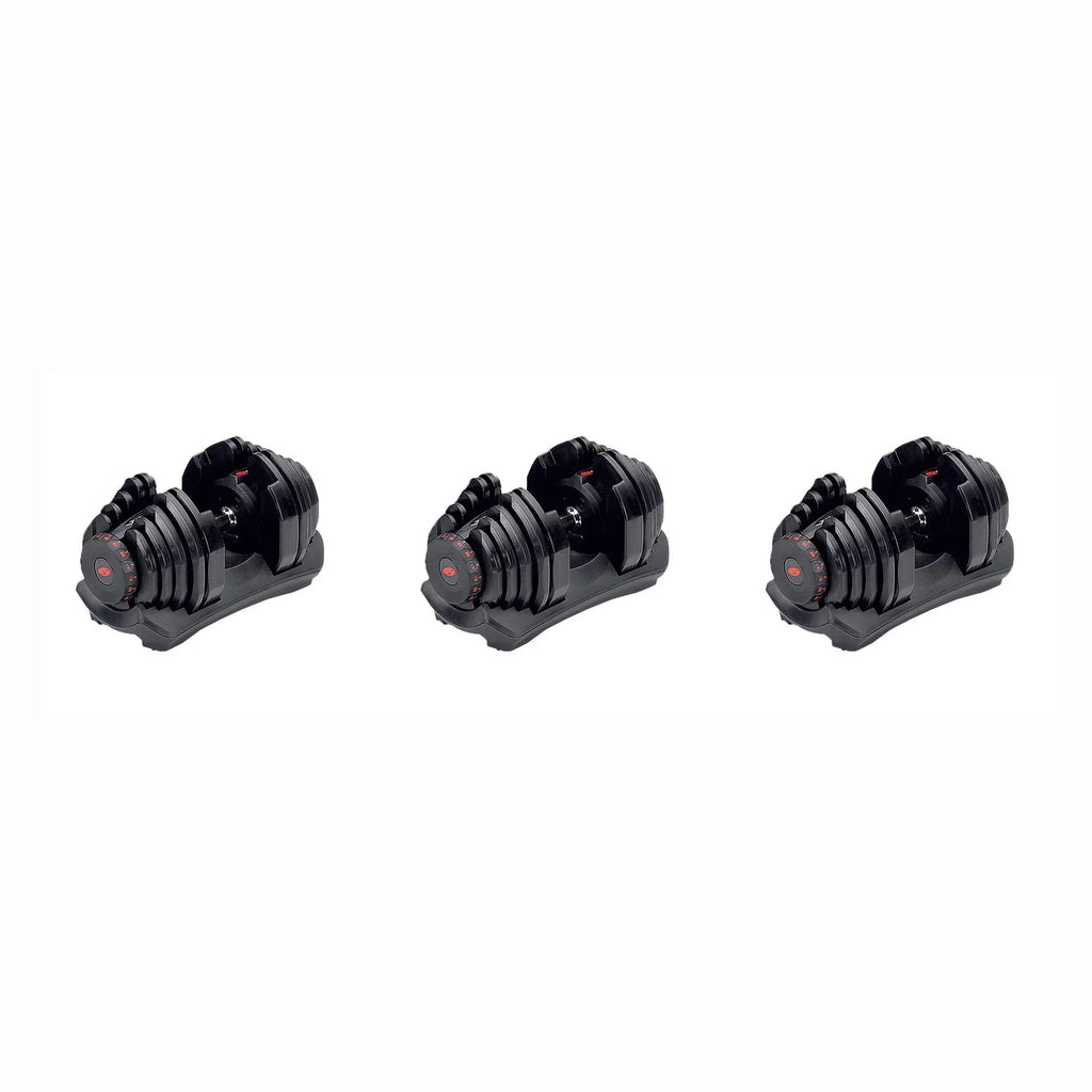 Bowflex SelectTech 1090 Workout Dumbbell w/ Adjustable Weight (Single) (3 Pack)