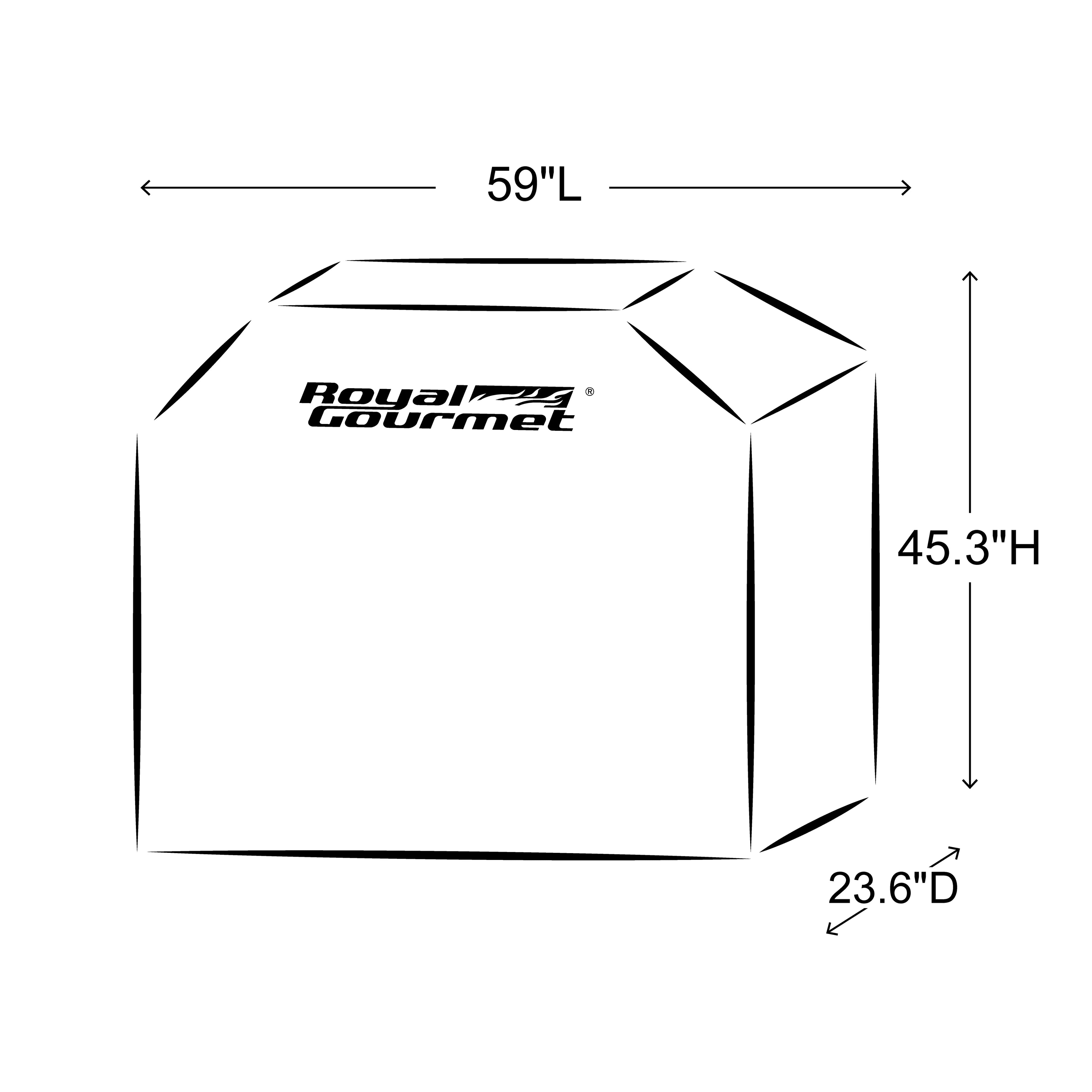 Royal Gourmet 59" Grill Shield Oxford Waterproof Heavy Duty CR6013P