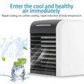 Portable Air Conditioner, Mini Evaporative Air Cooler, Personal Rechargeable USB Fan, Quiet Desk Fan with 2 Speeds for Home Room Office
