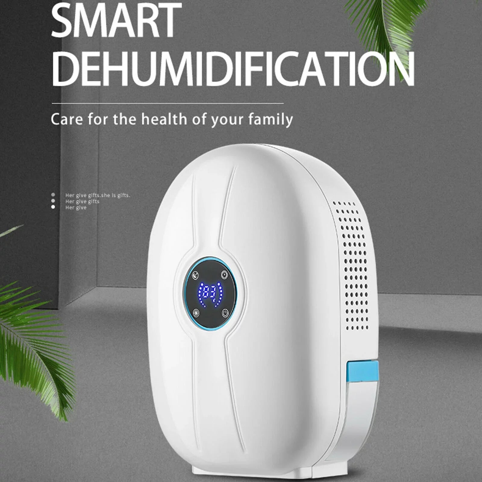 500ml Mini Dehumidifier Digital Home Bedroom Air Dryer Machine Remote 22W