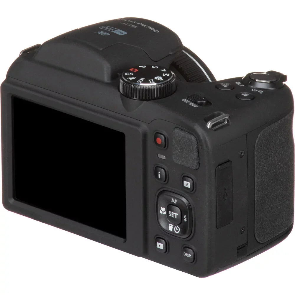 Kodak PIXPRO AZ255 Digital Camera (Black) + Spider Tripod + 1 Yr Warranty - 64GB
