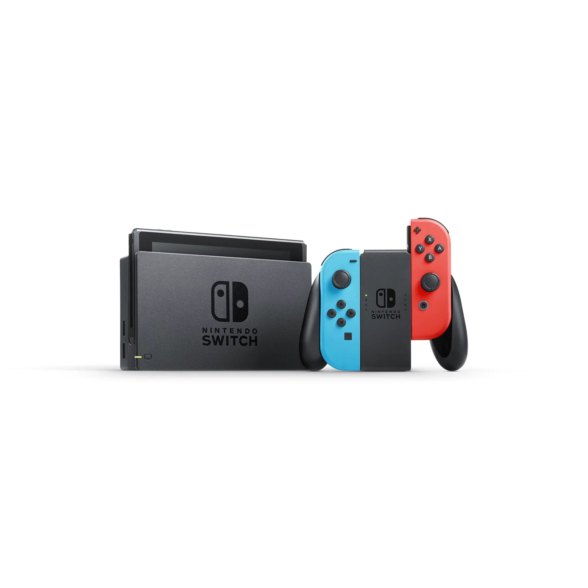 Nintendo Switch Joy-Con Neon Blue/Red Console Bundle: Mario Kart 8 Deluxe Full Game Download | 3 Months Nintendo Switch Online Membership | with Mazepoly Accessories