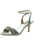 Badgley Mischka Womens Richelle Leather Ankle Strap Heels