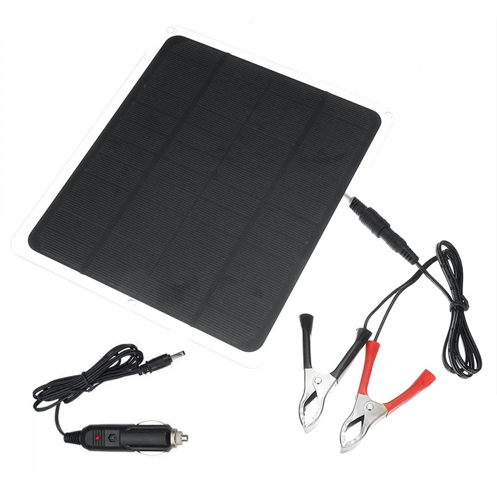 20W Portable Monocrystalline Silicon Solar Panel - USB, Outdoor Camping/Hiking, Car Light/Fan Recharging Tool, Removable Panels