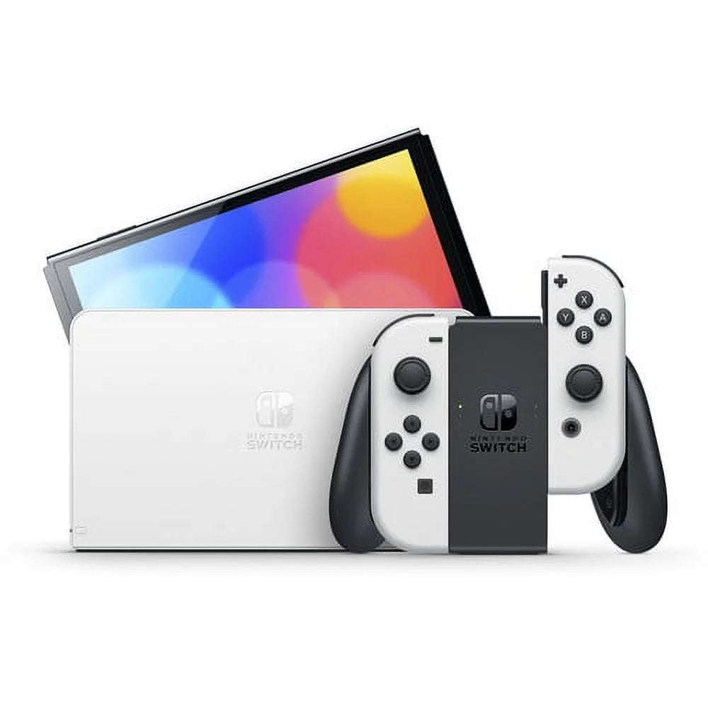 Nintendo Switch OLED White with Super Smash Bros Ultimate Game