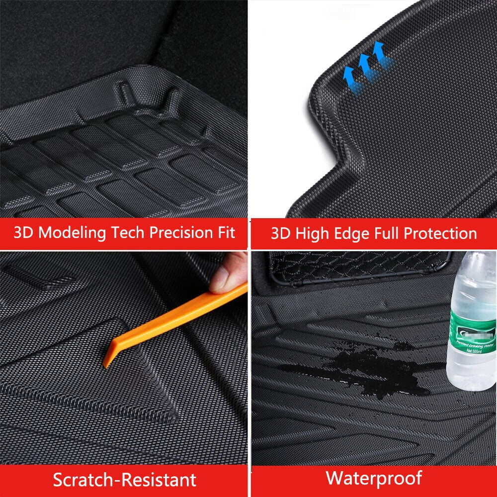 Car Rear Trunk Liner Cargo Mat Carpet for Toyota RAV4 2006-2012 Easy to Install