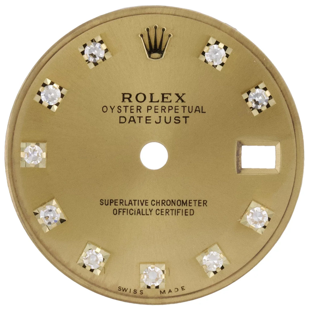 OEM / Factory Original Rolex DateJust President 26mm Champagne Diamond Dial - PreOwned