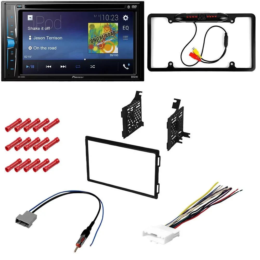 KIT2590 Bundle with Pioneer Multimedia DVD Car Stereo and Installation Kit - for 2005-2007 Nissan Frontier / Bluetooth Touchscreen, Backup Camera, Double Din Mounting Dash Kit