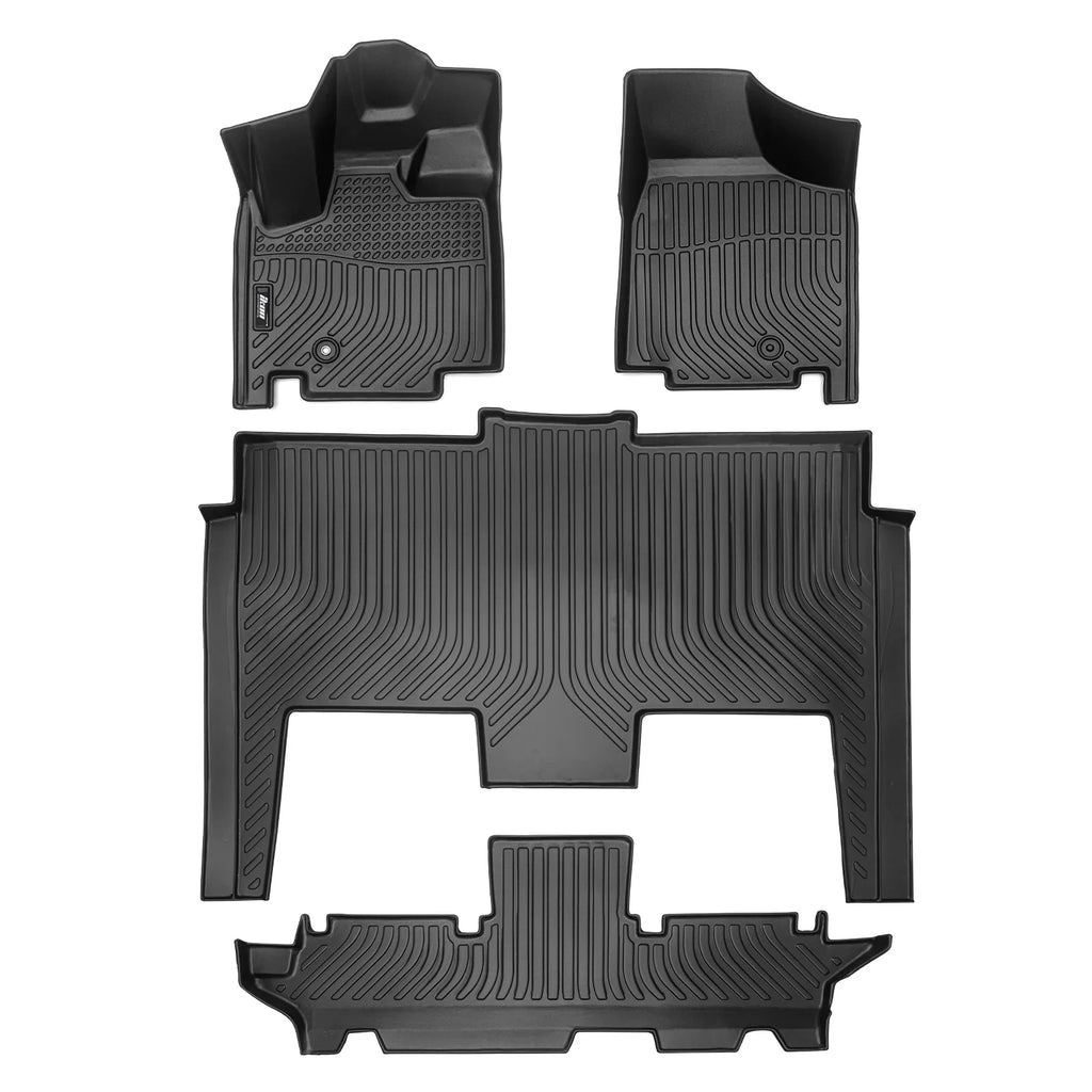 Ikon Motorsports 3D TPE Floor Mats Matching With 2008-2020 Dodge Grand Caravan 2008-2016 Chrysler Town & Country Black 3D Molded All Climate Car Carpets 1st 2nd Row Front Rear Protector Liner 4PCS