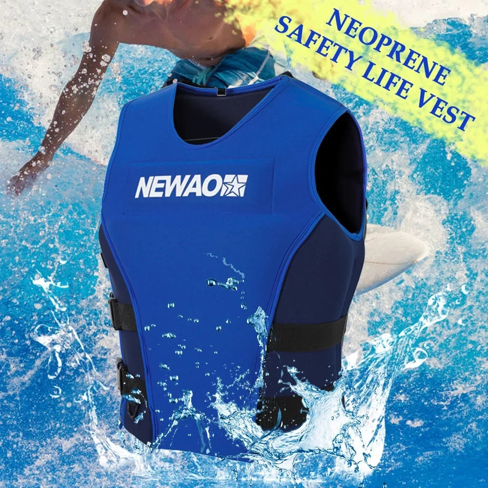 NEWAO Jacket, Neoprene Safety Float Suit for Sailing and Water Skiing