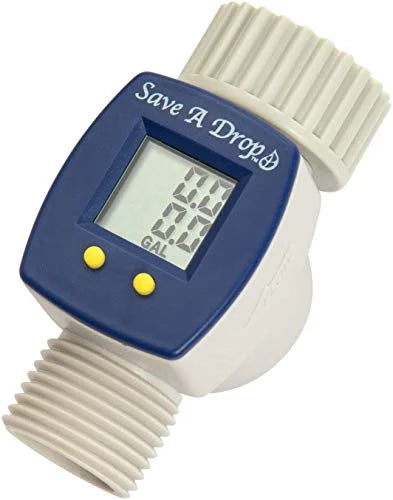 Save a Drop 2-Pack P3 Blue Water Flow Meter | Measure Gallon Usage from an Outdoor Garden Hose | Helps Conserve Water