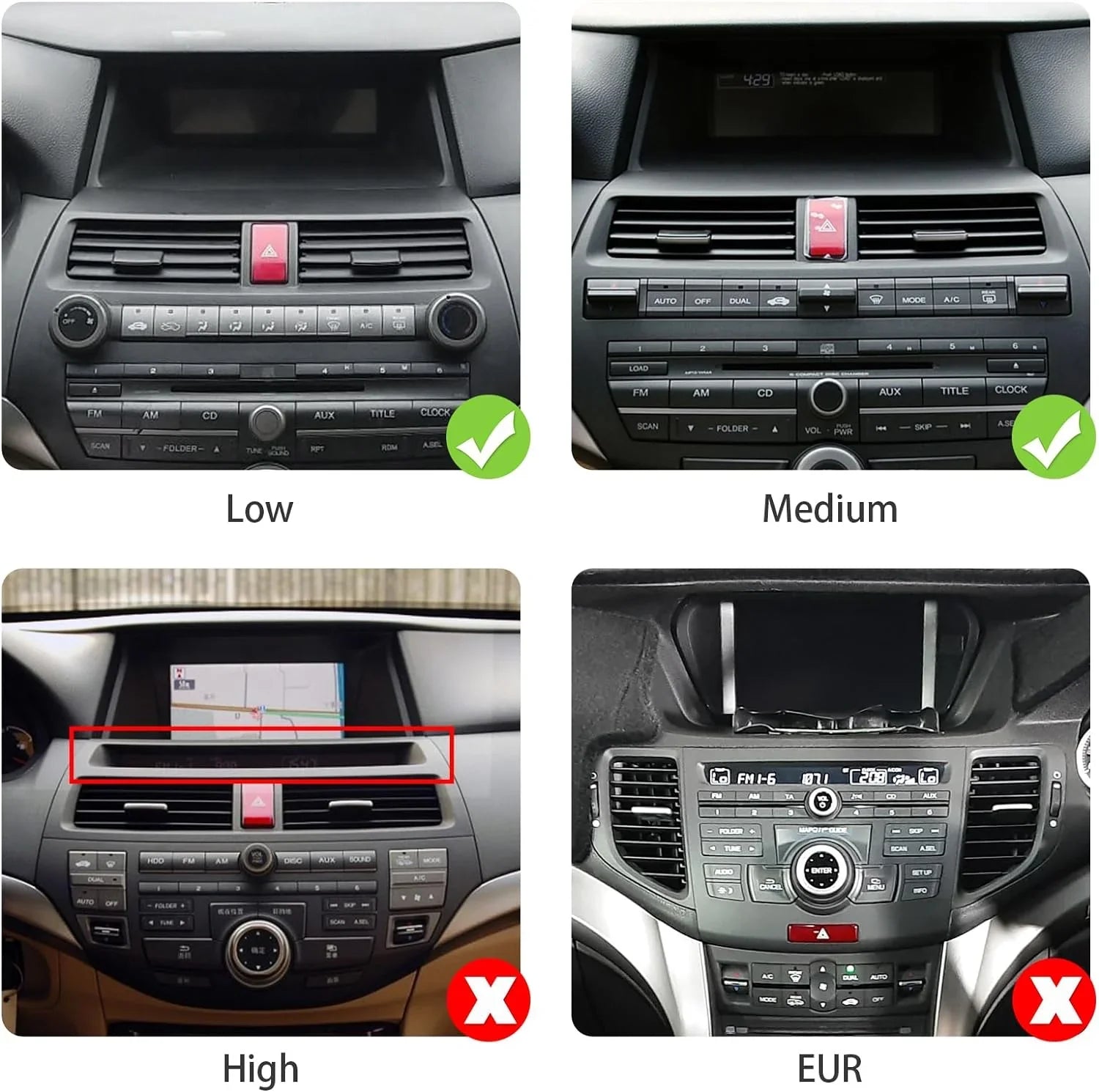 THONZER 2+32G 10.1 inches Android 10 Double Din Car Stereo for Honda Accord 8th 2008 2009 2010 2011 IPS Touchscreen Screen Car Radio with Carplay & Android Auto Support Backup Camera GPS Navi FM BT