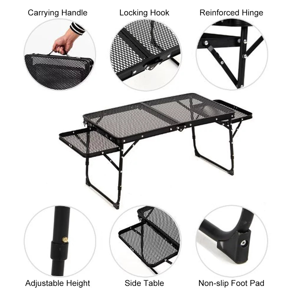 Dcenta Folding Table, Convenient and Compact, Excellent for Picnics and Camping, Food Prep Station