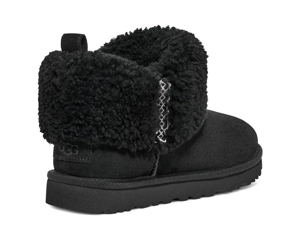 UGG Women's Ultra Mini Braid Boot 1151750, Black, Size 8