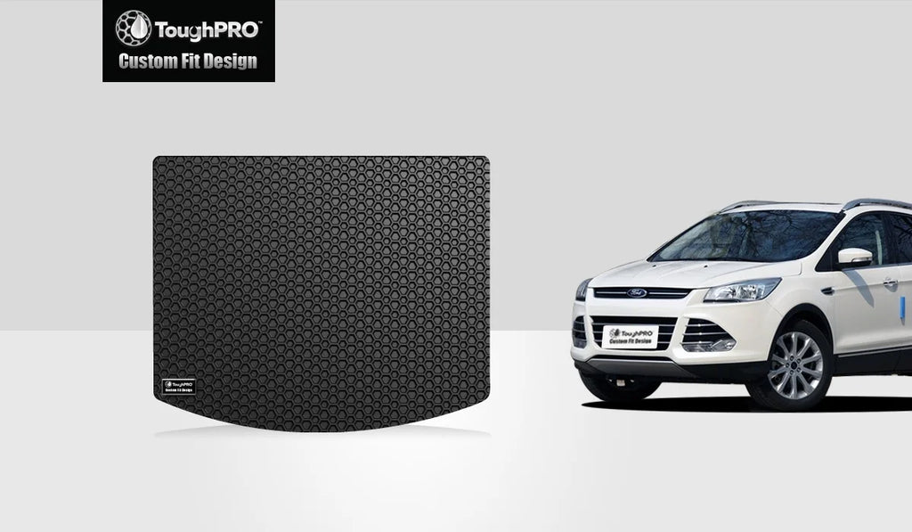 ToughPRO - Cargo Mat Matching with FORD Escape - All Condition Heavy Duty (Made in USA) - Black Rubber - 2019