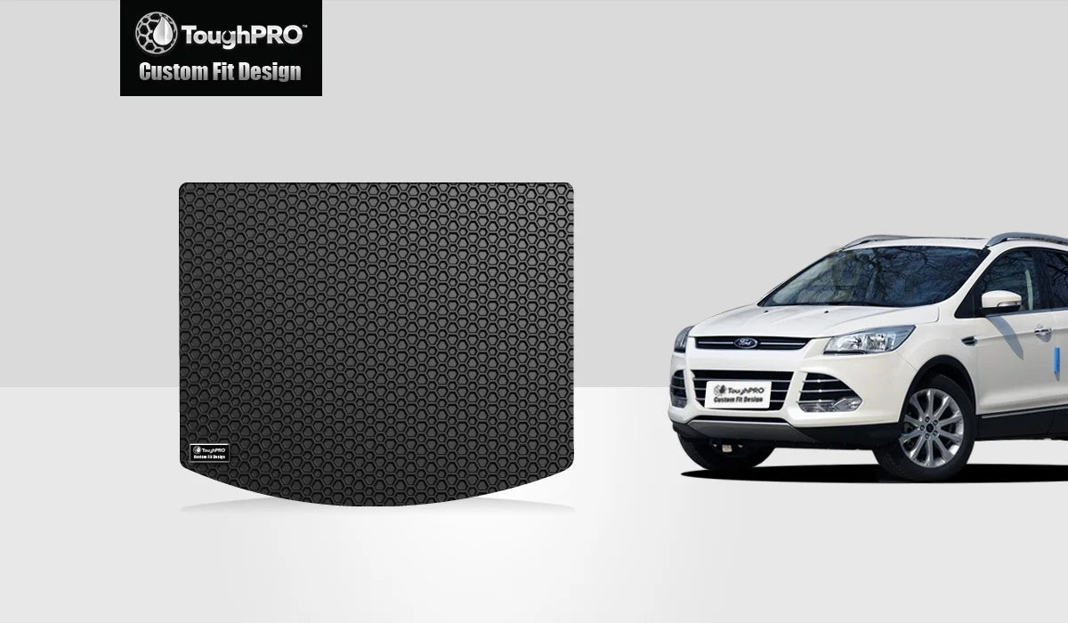 ToughPRO - Cargo Mat Matching with FORD Escape - All Condition Heavy Duty (Made in USA) - Black Rubber - 2019