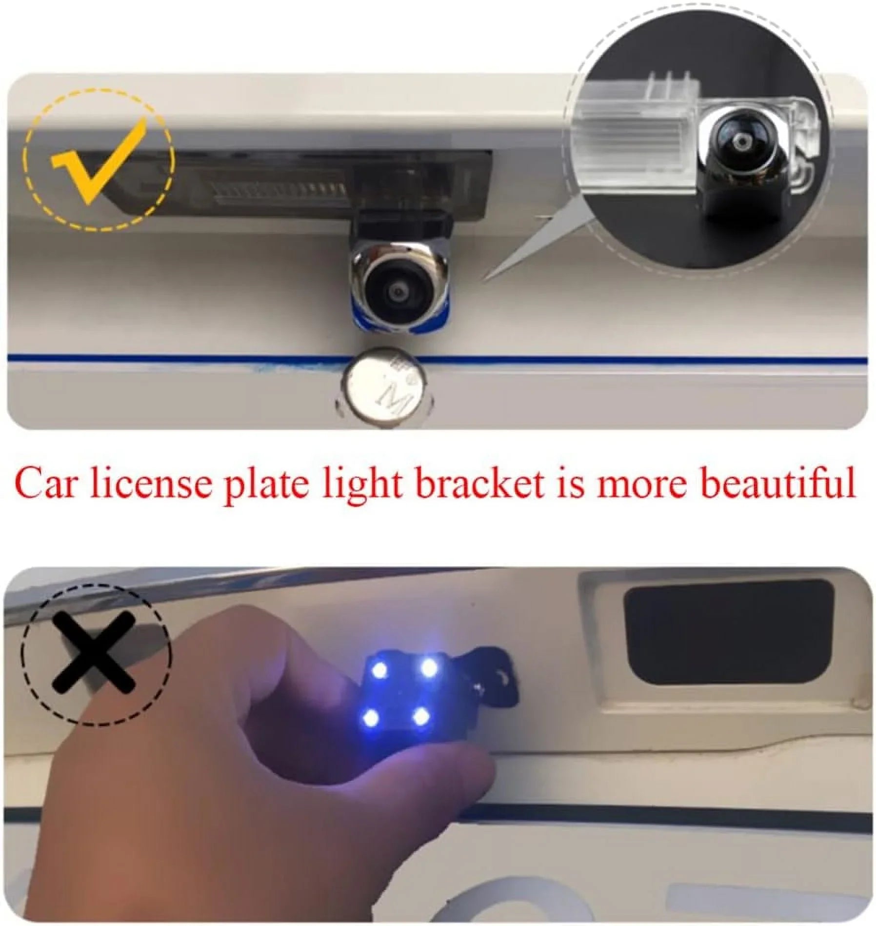 Vlicevrn HD Fisheye Vehicle Car Rear View Camera Fixed Parking Line Night Vision Backup Parking Camera for Nissan Versa