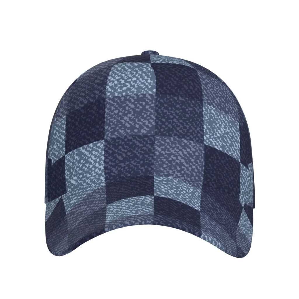 Balery Baseball Cap Adjustable Size for Running Workouts and Outdoor Activities All Seasons Dad Hat(Blue Gingham Buffalo Check)