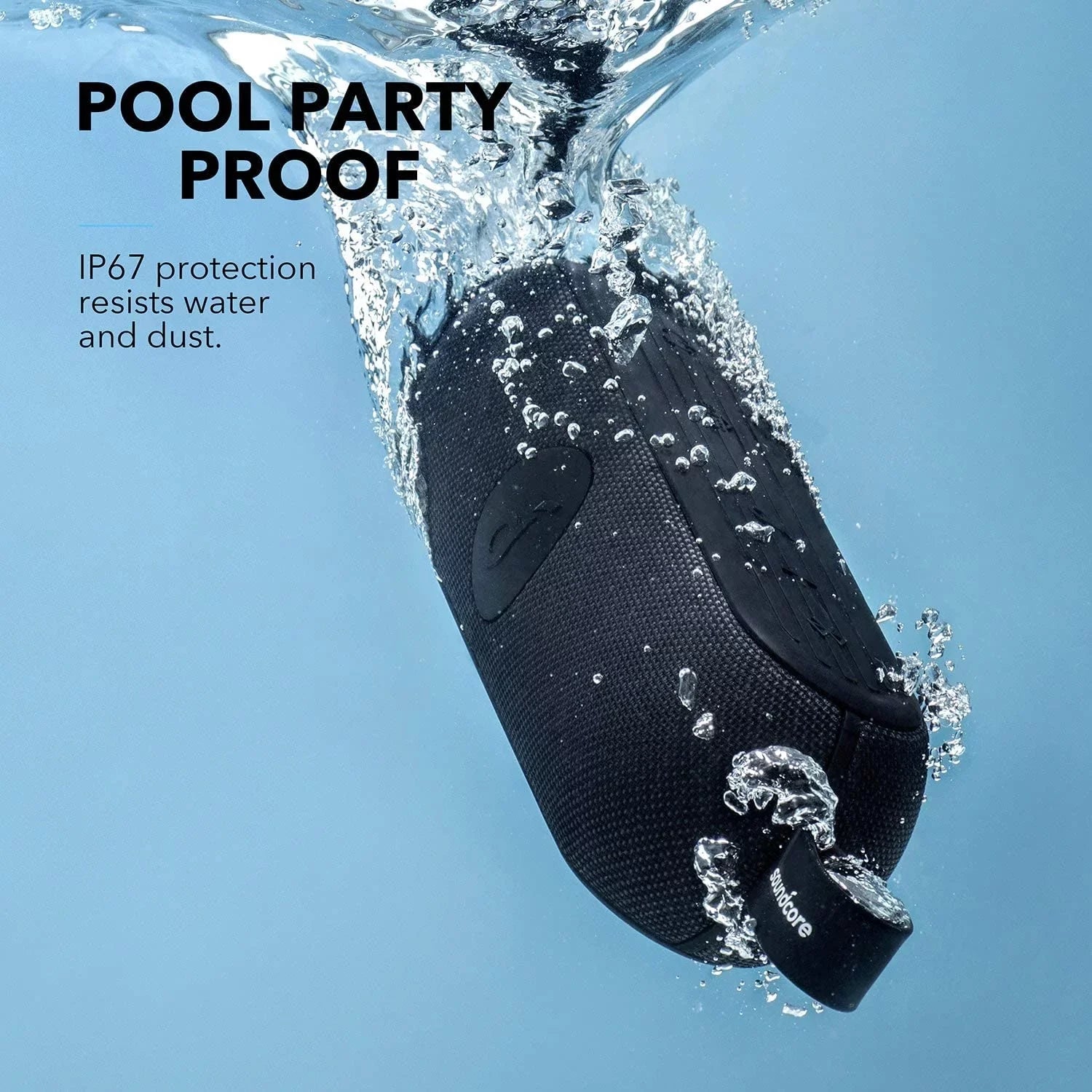 Soundcore by Anker- Icon+ Portable Speaker | IP67 Waterproof | 12-Hour Playtime | Black | A3123Z11