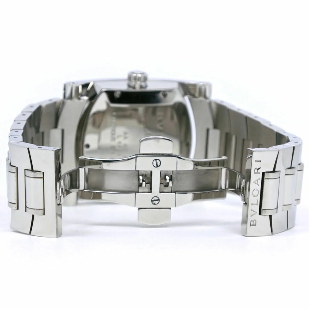 Pre-Owned Bvlgari Ashoma Watch AA48S Stainless Steel Silver Automatic Men's Navy Dial (Good)
