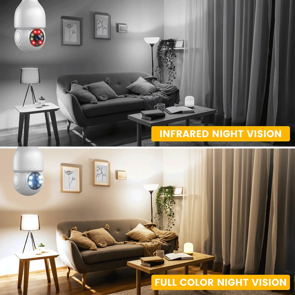 Toguard 2 PACKS SC16 Light Bulb Security Camera Outdoor Wireless WiFi Dome Surveillance Camera