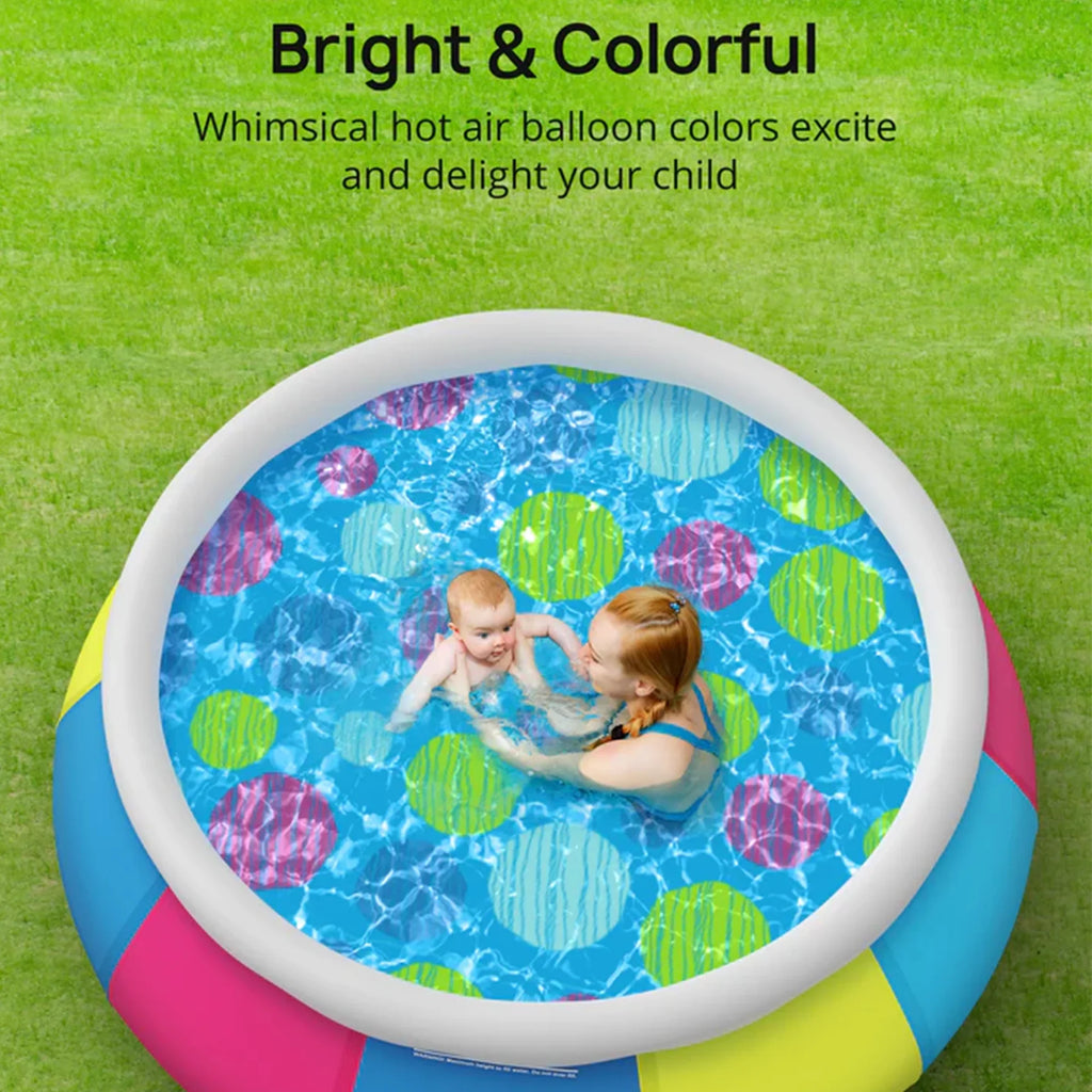 Inolait Inflatable Pool Full-Sized Family Lounge Pools Thicker abrasion Durable material ,120" x 72" x 22"
