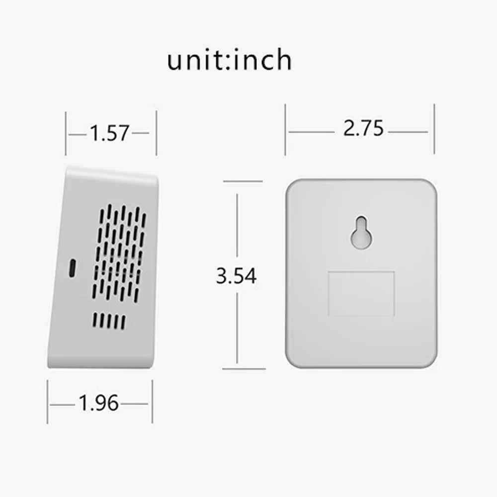 Carevas WiFi ligent Air Standard Detector PM2.5 CO2 TVOC HCHO Humidity 6 In 1 Detector Time Date Week Display Mobilephone APP Remotes Viewing 2 Sets Alarm Home Indoor Desktop Air Grade Moni