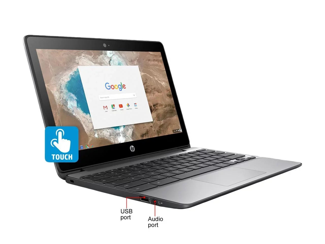 Restored HP 11-v020nr Chromebook Celeron N3060 1.60 GHz 4 GB RAM 16 GB HD 11.6" Touchscreen (Refurbished)