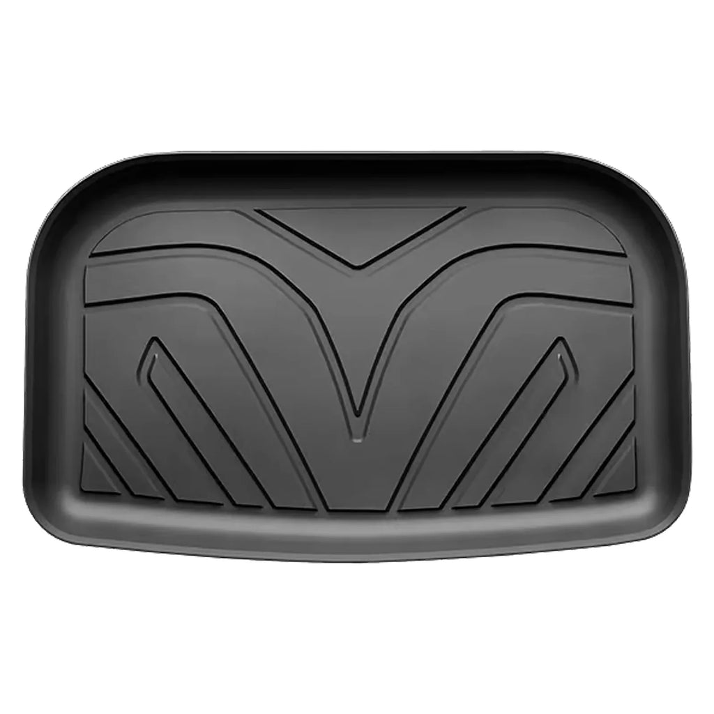Ikon Motorsports 3D TPE Floor Mats + Trunk Mat Suitable with 2020-2023 Tesla Model Y, All Climate Floor Liners, Front & 2nd Row Full Set Custom Protection Heavy Duty Rear Tray Cargo Mats, Black