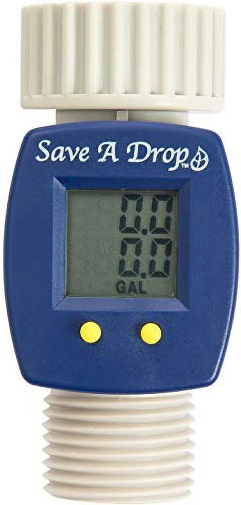 Save a Drop 2-Pack P3 Blue Water Flow Meter | Measure Gallon Usage from an Outdoor Garden Hose | Helps Conserve Water