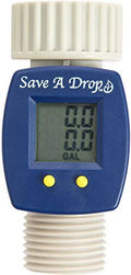 Save a Drop 2-Pack P3 Blue Water Flow Meter | Measure Gallon Usage from an Outdoor Garden Hose | Helps Conserve Water