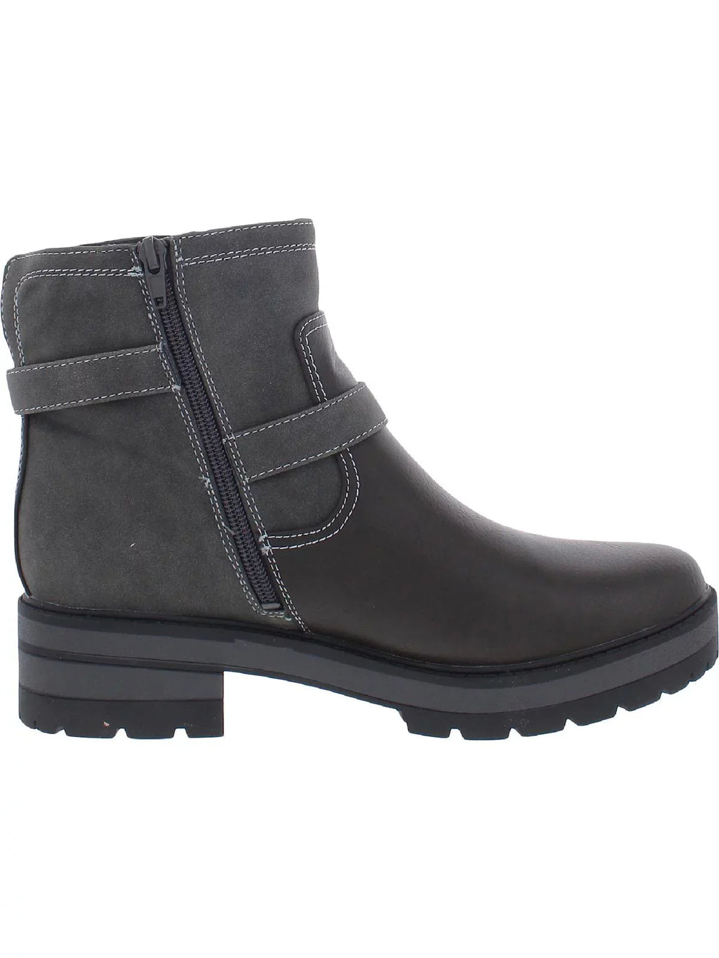 SOUL Naturalizer Womens North Faux Leather Latch Ankle Boots