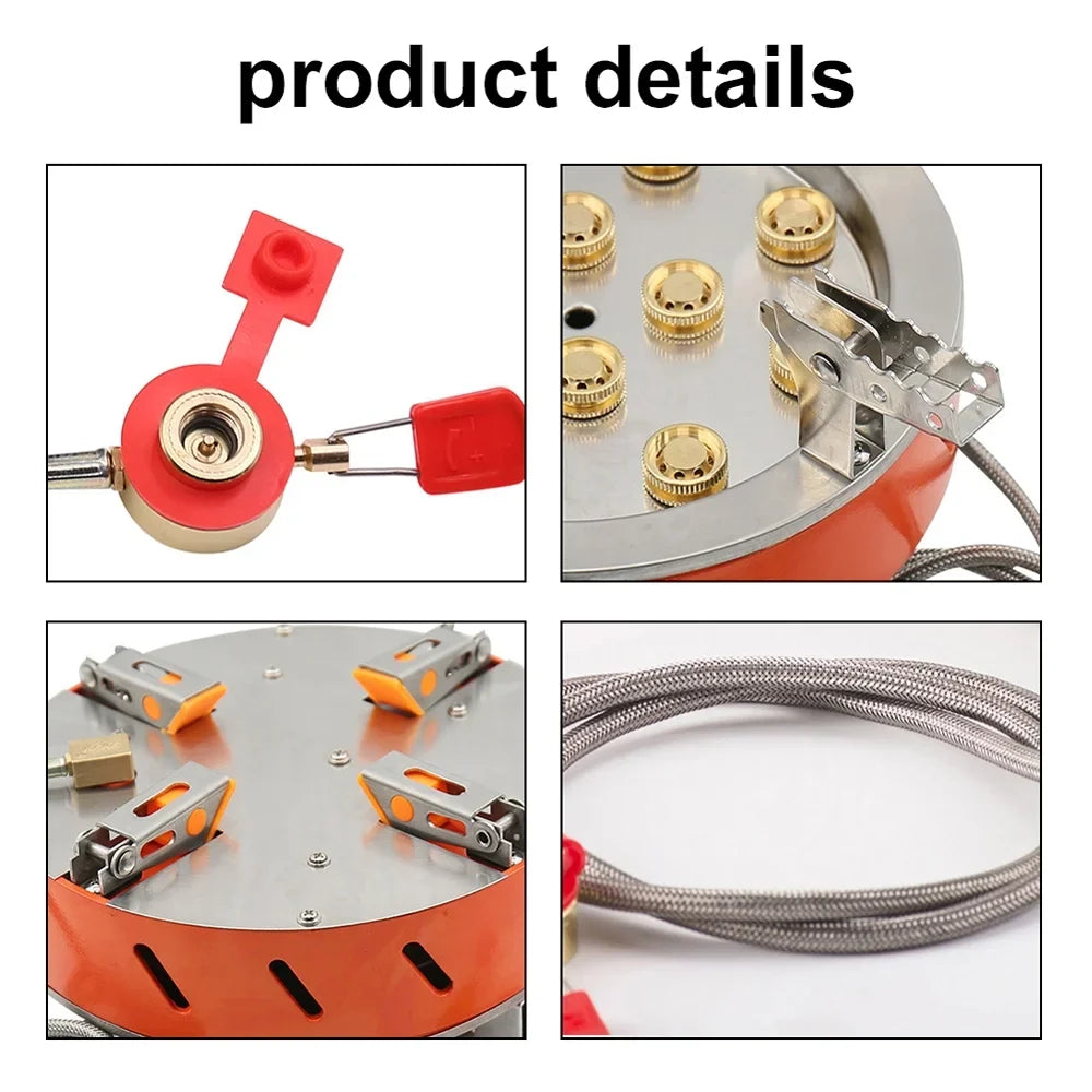 ZYZY 12- Camping Stove, Windproof and High-Power Gases Stove - Outdoor Furnace for Camping