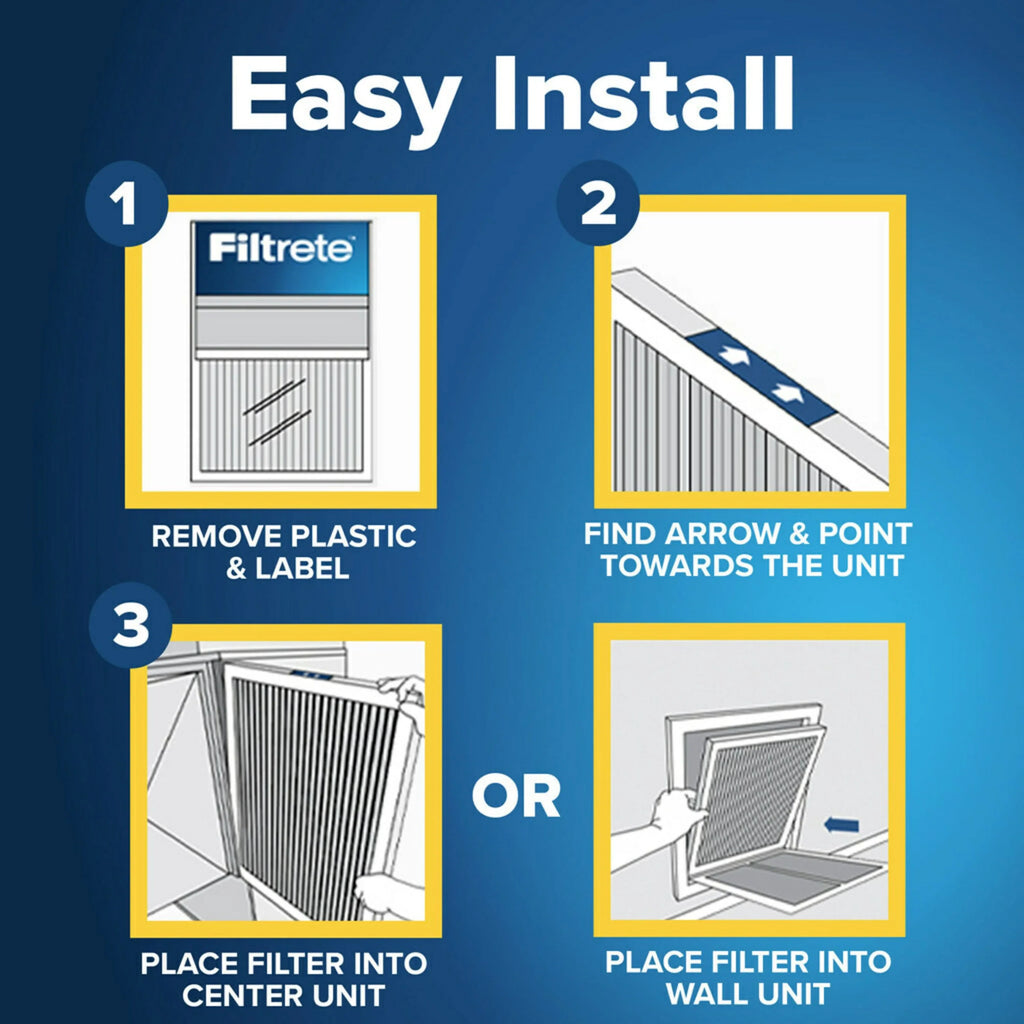 Filtrete 16x25x1 Smart Air Filter, MPR 1500 MERV 12, Allergen, Bacteria Virus, 1 Filter