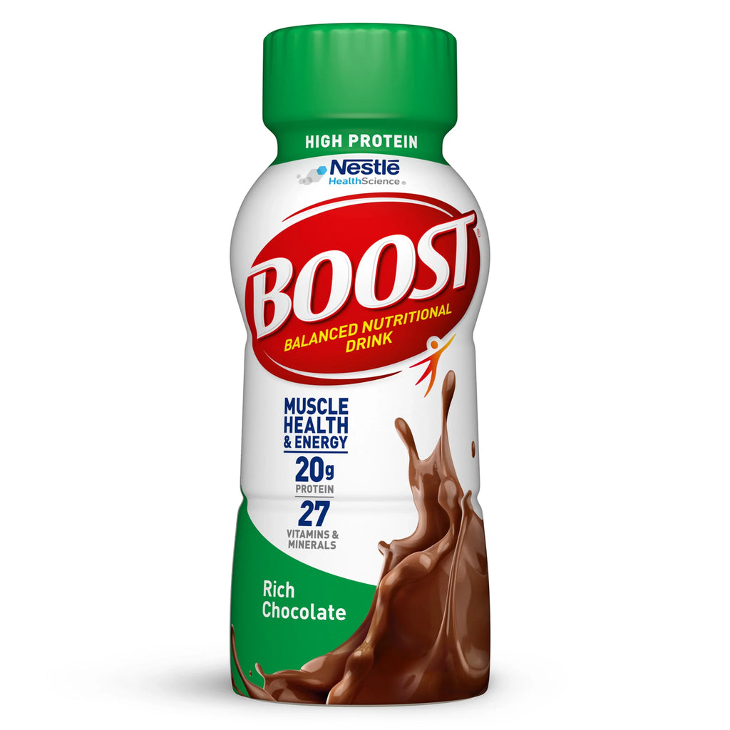 BOOST High Protein Nutritional Drink, Rich Chocolate, 20g Protein, 24 Count (2 - 12 Packs)