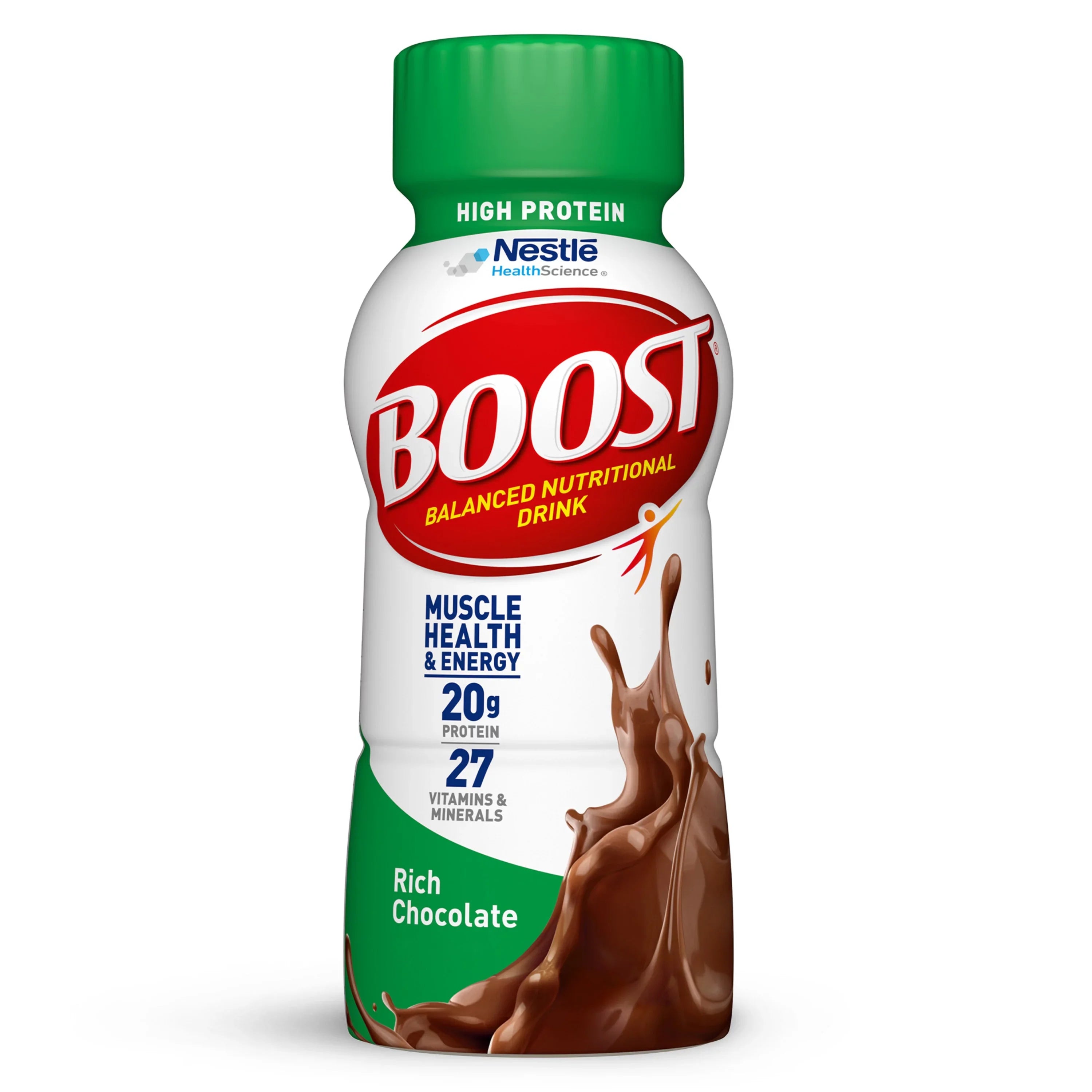 BOOST High Protein Nutritional Drink, Rich Chocolate, 20g Protein, 24 Count (2 - 12 Packs)