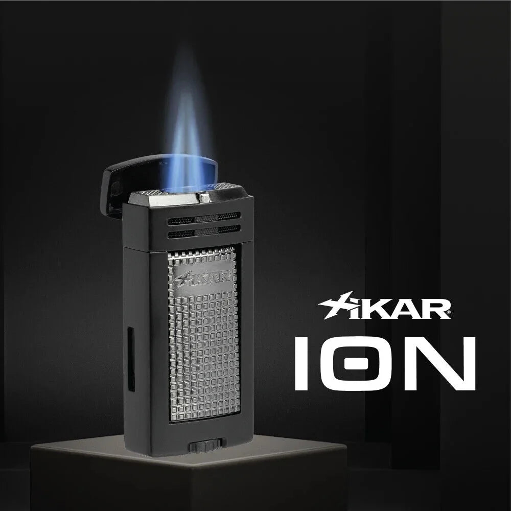 Xikar® Ion Double-Jet Flame Cigar Lighter, Lifetime Warranty, Black