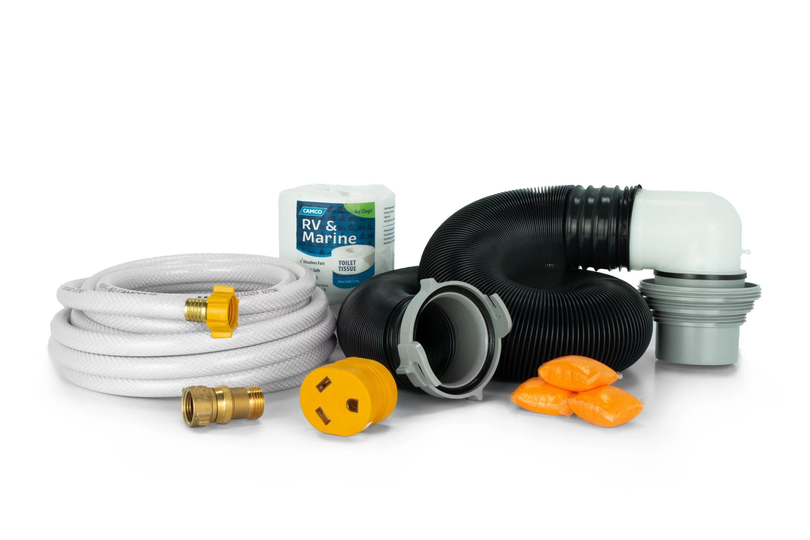 Camco RV Deluxe Starter Boxed Kit | Outfit Your RV with Basic Accessories to Start the Season Out Right | Multicolor (47808)