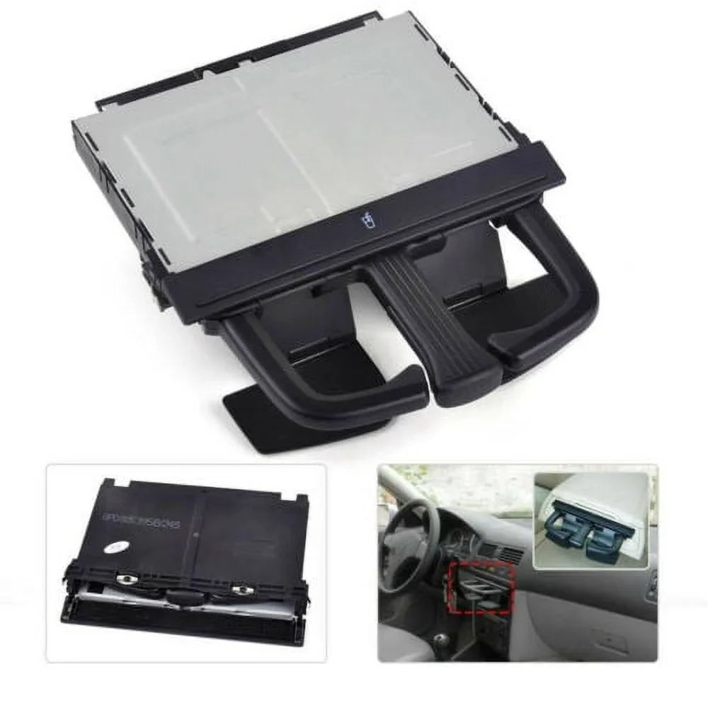 Motor Genic Black Front Folding Stretch Dash Cup Holder Fit For VW Jetta Golf MK4 Bora