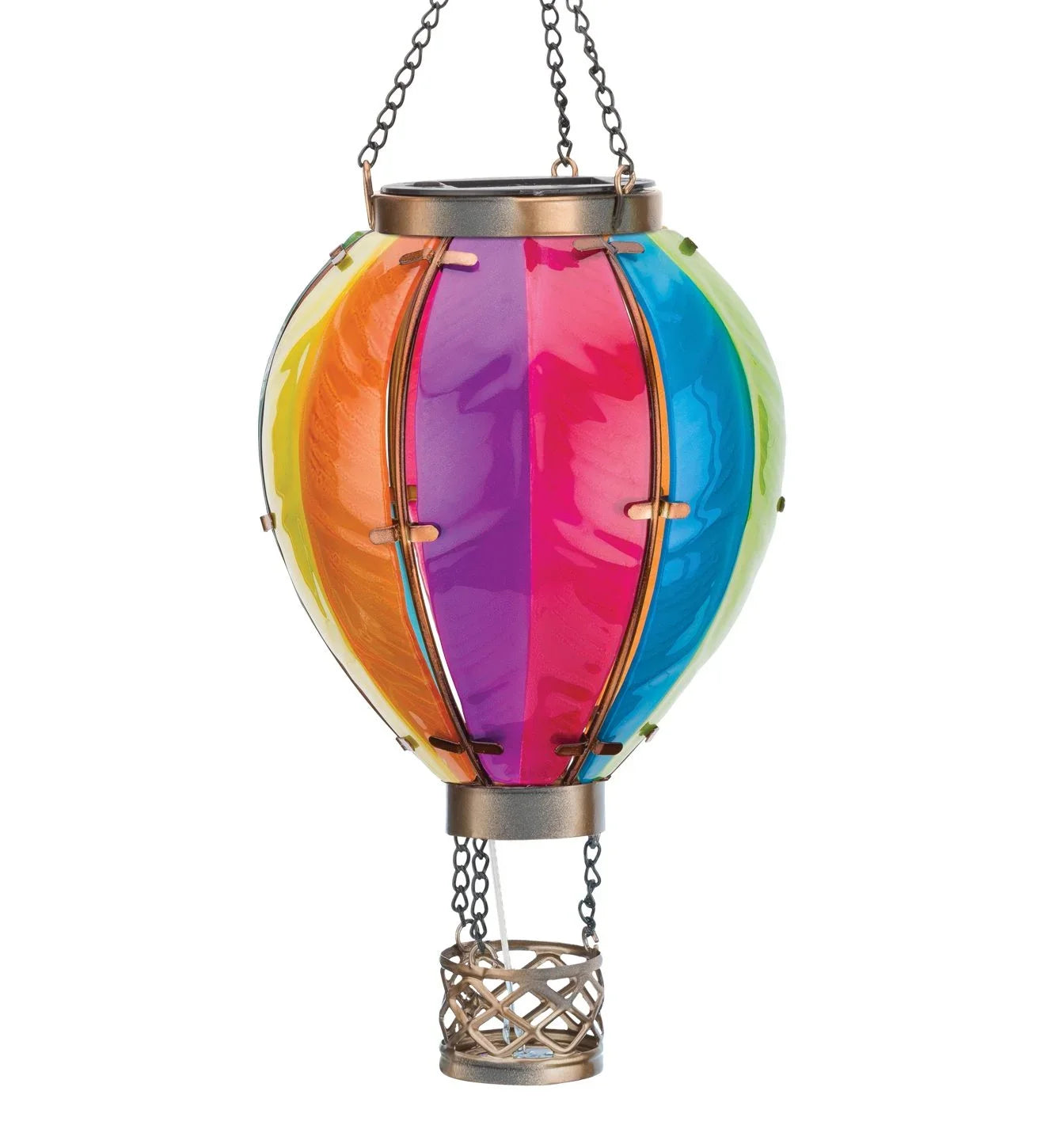 Regal Art Hot Air Balloon Light - Outdoor Solar LED Lighted Lantern, H