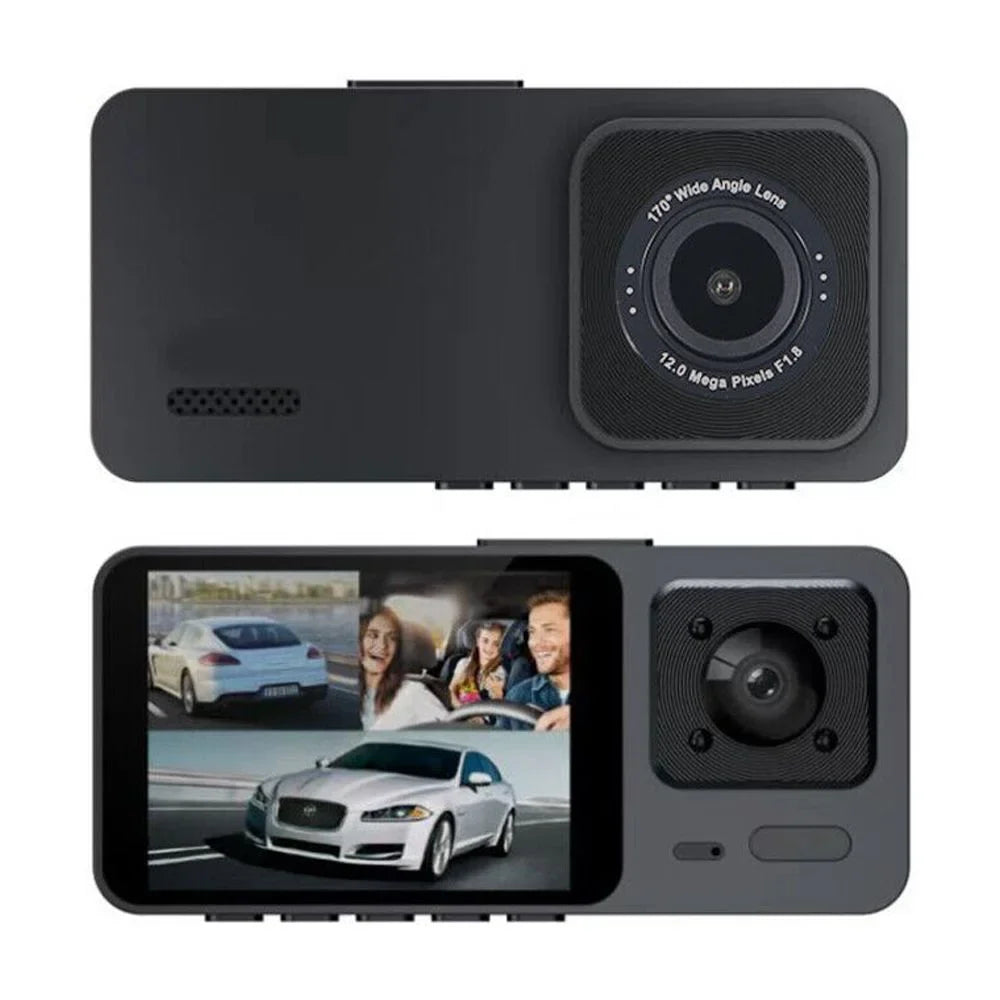 Onemayship 1080P 3 Lens Car DVR Dash Cam Front Rear Inside Camera Video Recorder G-Sensor