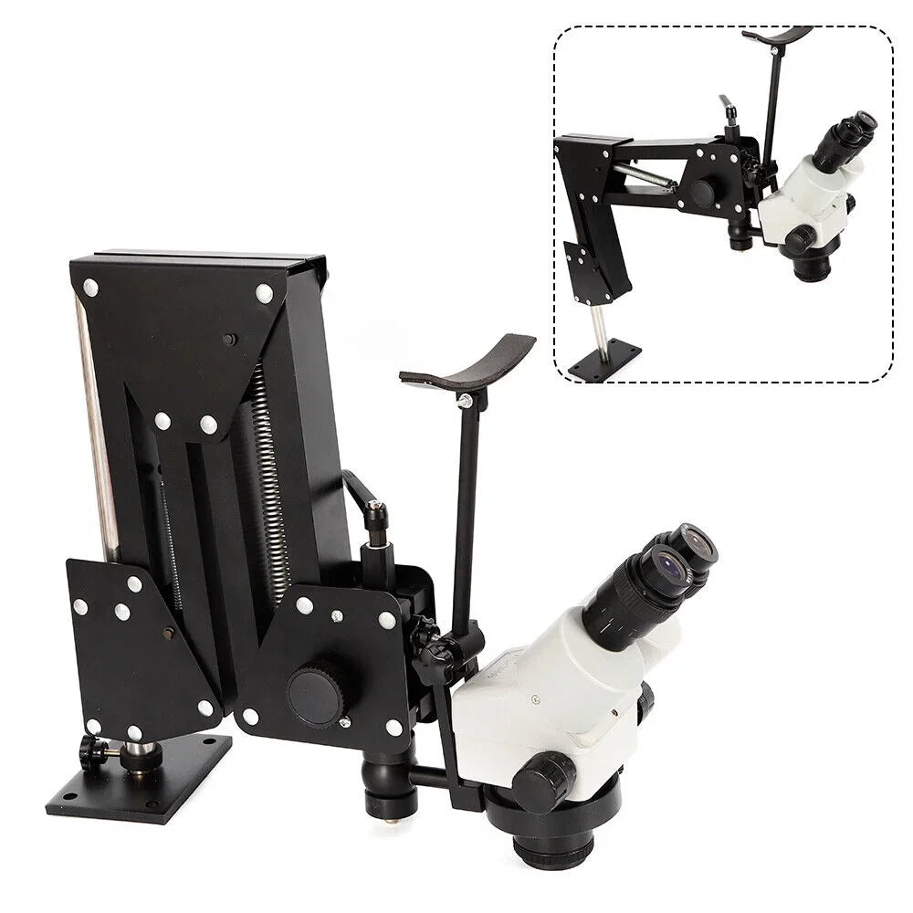 ZhdnBhnos Multi-Directional Microscope Micro Inlaid Mirror Stand with Spring Bracket Gem Diamond Setting Machine Jewelry Making Tool