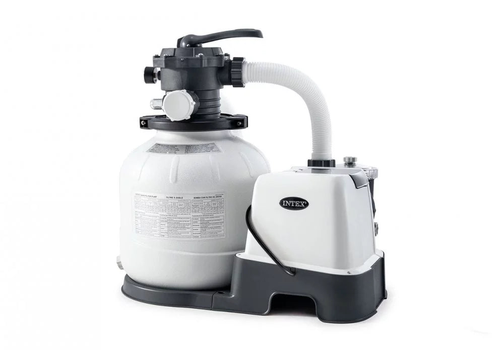 Intex Krystal Clear Sand Filter Pump amd Salt Water System for Pools up to 15,000 Gallons