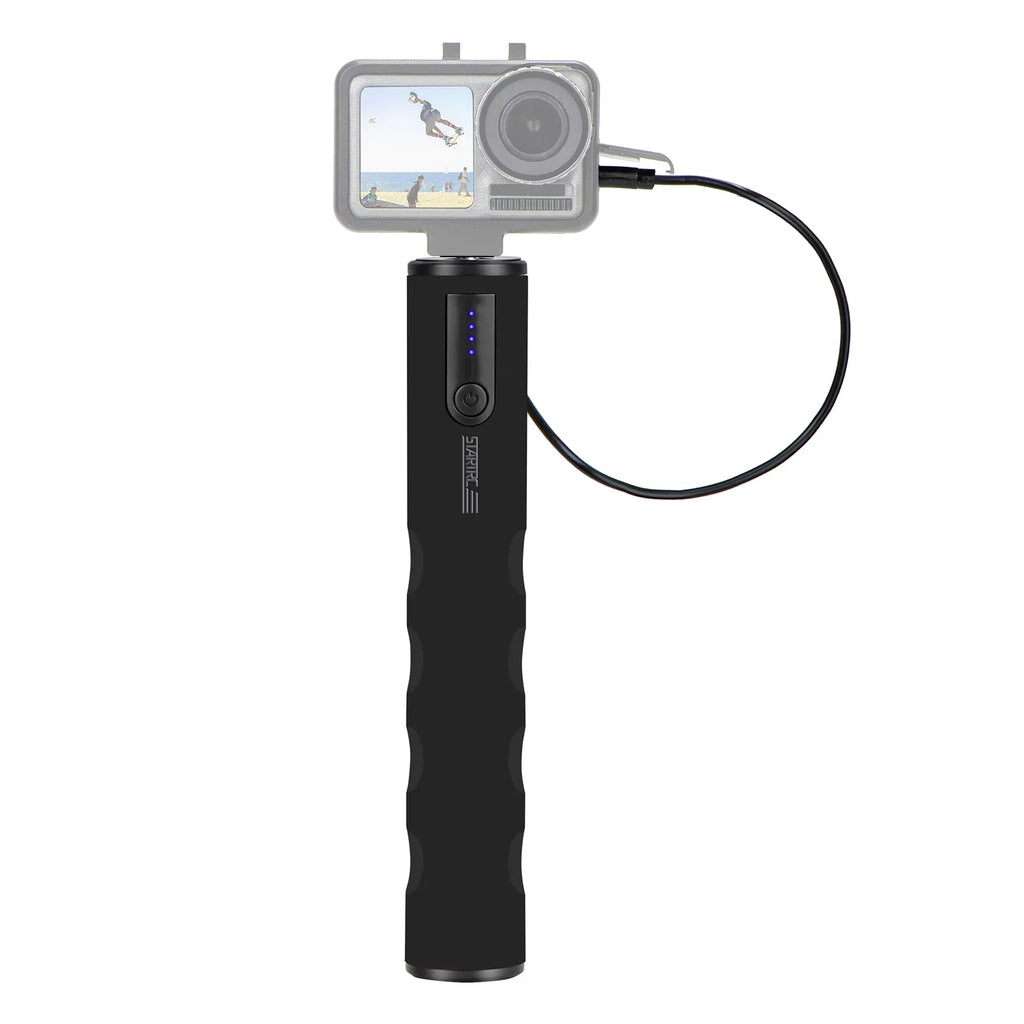Walmeck Multifunctional Power Bank Handle Grip with 6000mAh Large Capacity Battery 1/4 Inch Screw USB Charging Port Replacement for Action 2 OSMO Action FIMI PALM 2 FIMI PALM GoPro hero 8 9 10 ON