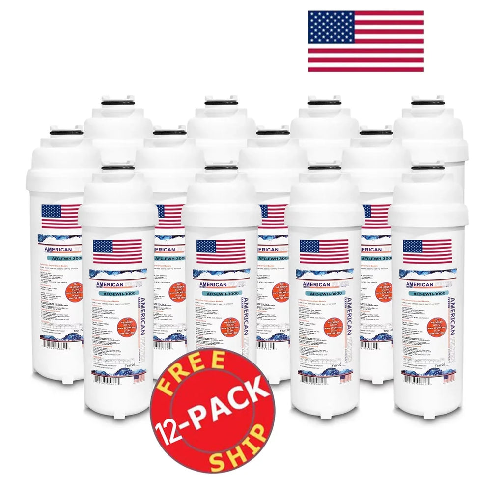 AFC Brand , Water Filter , Model # AFC-EWH-3000 , Suitable with HTVZ8BLPV-WF - 12 Filters - Made in U.S.A.