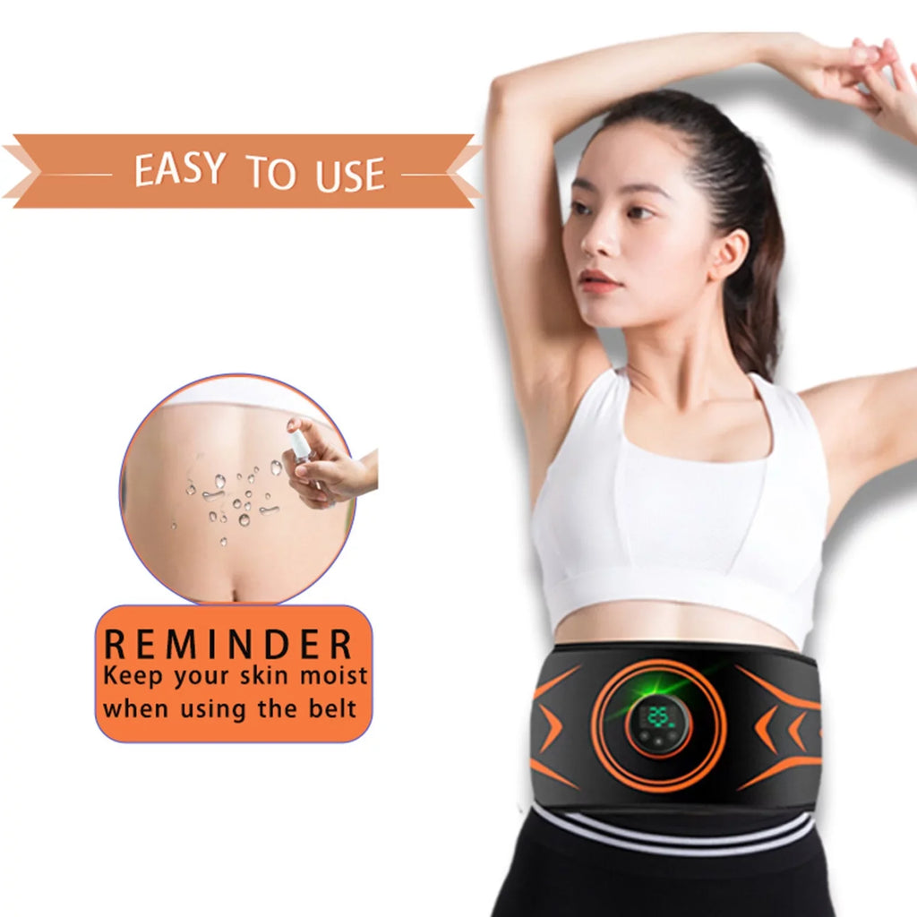 Nebublu Electric Massaging Slimming Belt Abdominal Toning Belt Trainer Abs Fitness Workout Equipment for Abdomen , Get a Flatter Stomach and Defined Abs in No Time