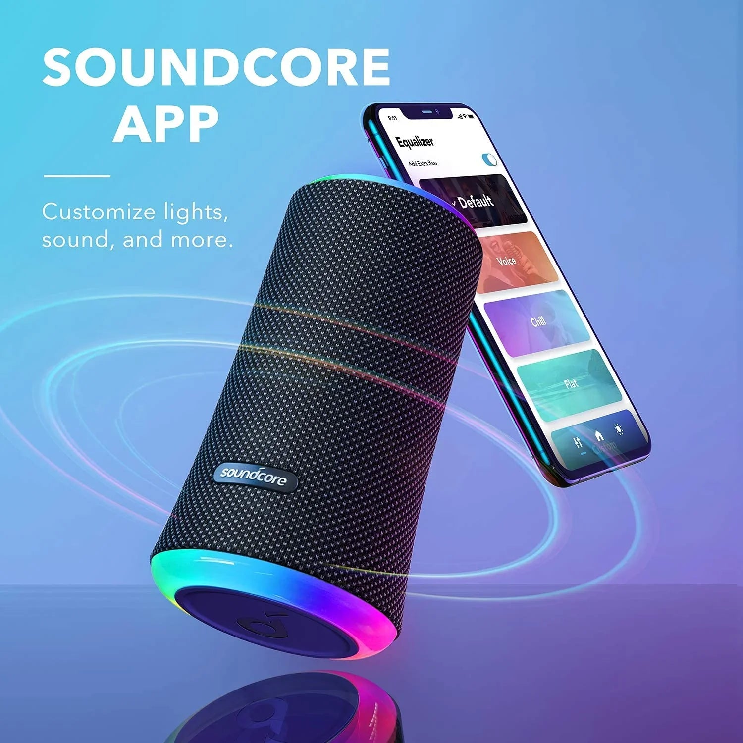 Restored Soundcore by Anker Flare 2 Wireless Portable Waterproof Bluetooth Speaker Black (Refurbished)