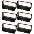 PrinterDash Fitting Replacement for Star-Micronics MP-200 Series/MP-235/MP-242/MP-292/MP-512/SP-200 Series/SP-212/SP-242/SP-500/SP-2000 Black/Red P.O.S. Printer Ribbons (6/PK) (67115)